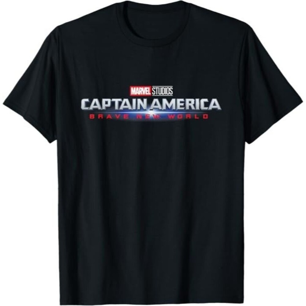 Marvel Captain America Brave New World Mens Size XL Black Graphic T-Shirt